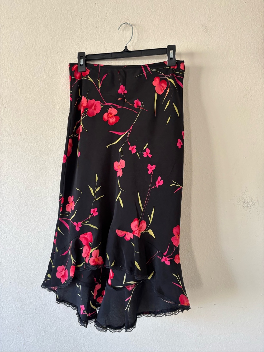 vintage Boho Floral Midi Skirt